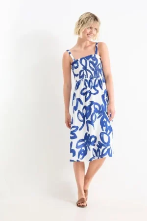 Vestido fit & flare - estampado