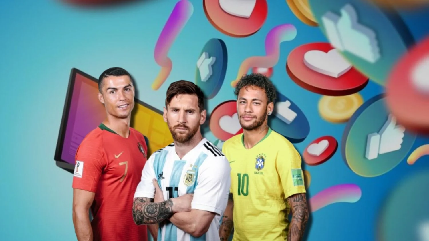 Top 5 futbolistas más seguidos en redes sociales
