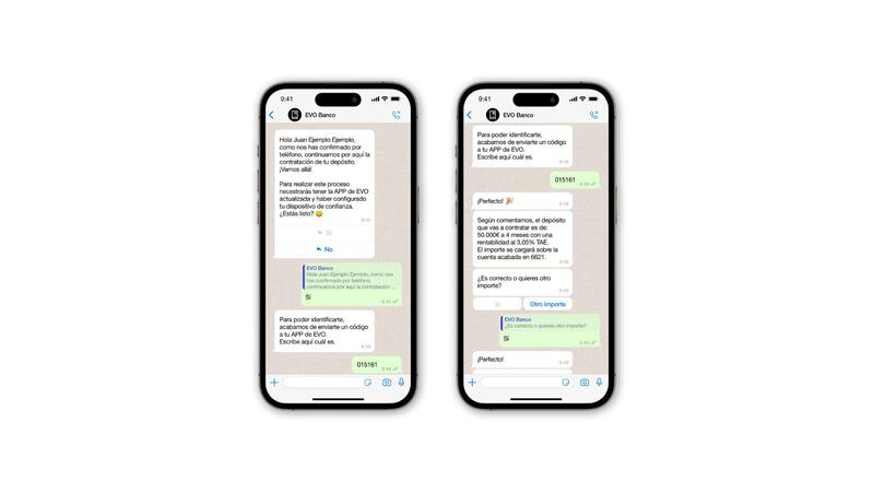 Evo Banco registra un sorprendente aumento del 700% en el volumen de sus depósitos en un año y presenta la opción de contratar por WhatsApp