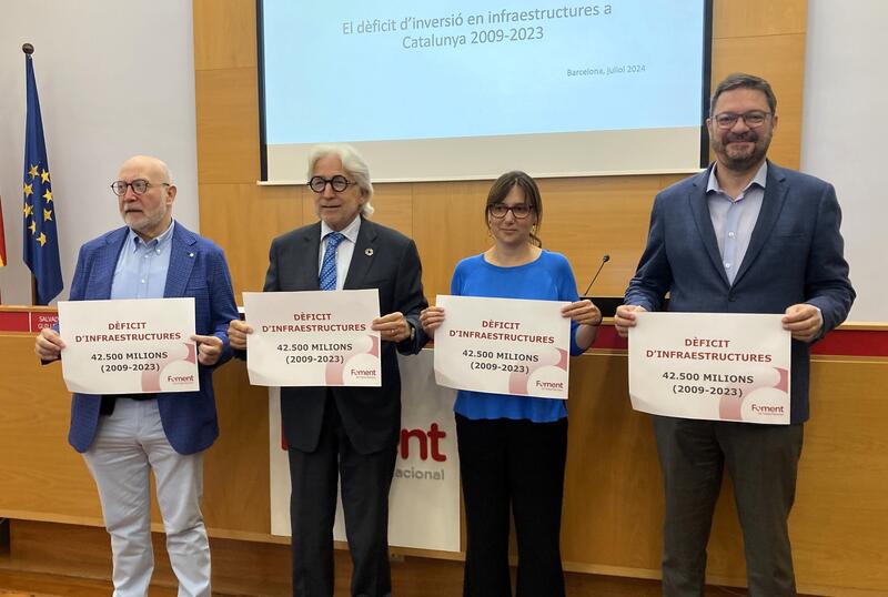 Según Foment, Cataluña acumula un «escandaloso» déficit de 42.500 millones en infraestructuras desde 2009