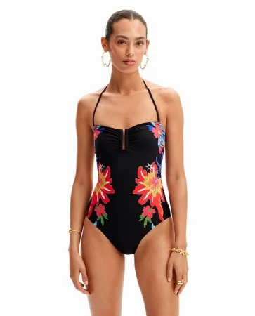 Bañador nudo tropical de mujer