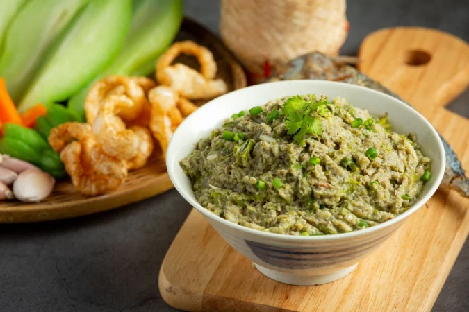 thai food mackerel chili paste served with fried mackerel sticky rice Merca2.es
