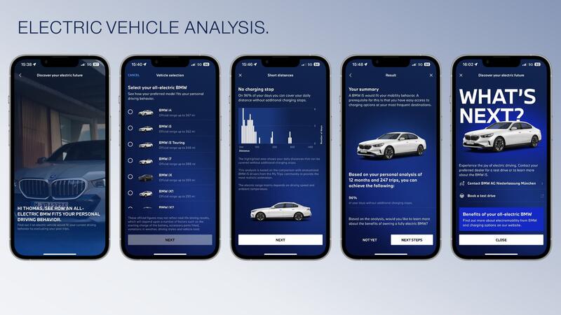 BMW revoluciona su app: ahora puedes simular el salto de un coche de combustión a uno eléctrico