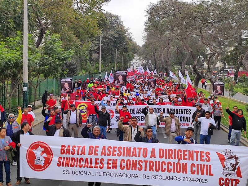 UGT demanda esclarecer la muerte de dos dirigentes sindicales de Perú del sector construcción