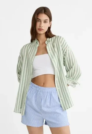 Camisa con lino