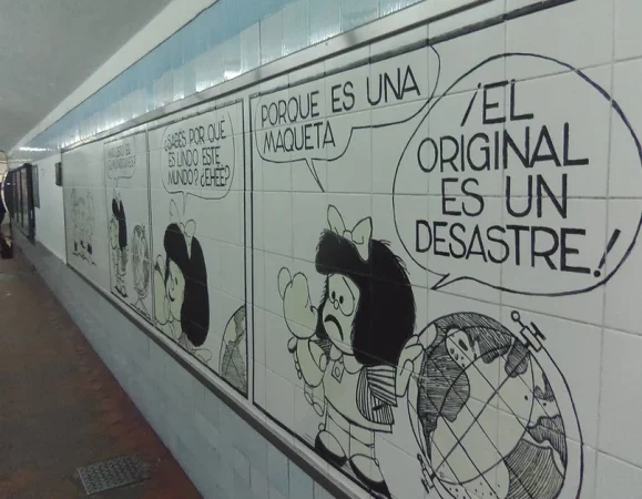 Pinturas de Mafalda en el metro de Buenos Aires Merca2.es