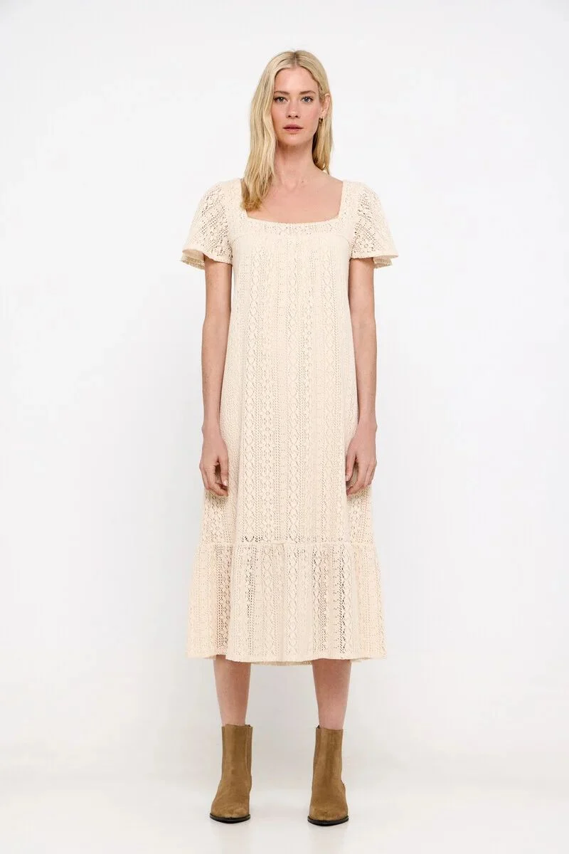 Vestido efecto encaje