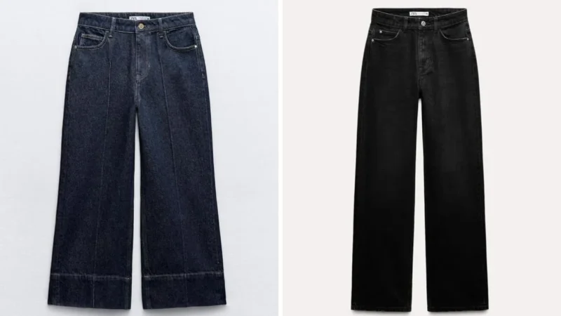 Los 4 vaqueros de Zara que marcarán tendencia este otoño por menos de 30 euros 2 Merca2.es Los cropped tiro alto y en negro que Zara tiene para vos y que te enamoraran por completo