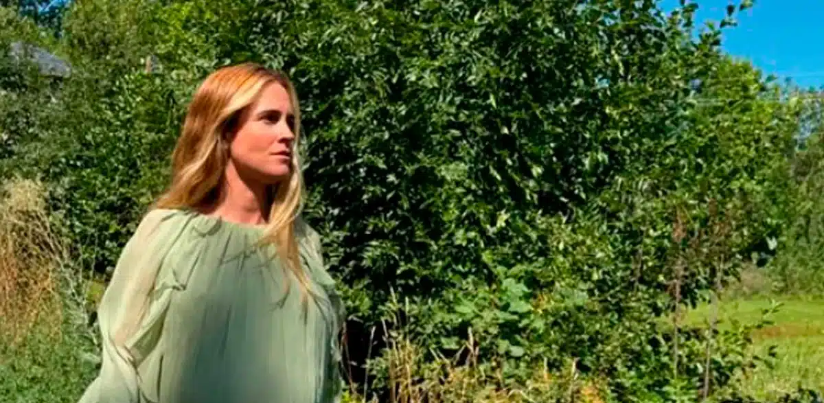 Blanca Miró con el vestido de Mango