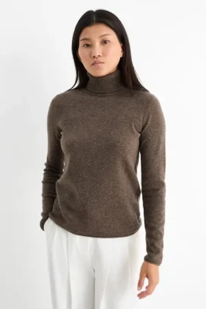 Jersey de cuello vuelto de cachemir
