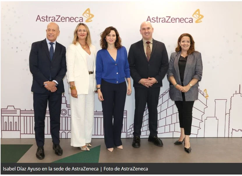 Isabel Díaz Ayuso visita la nueva sede de AstraZeneca en Madrid