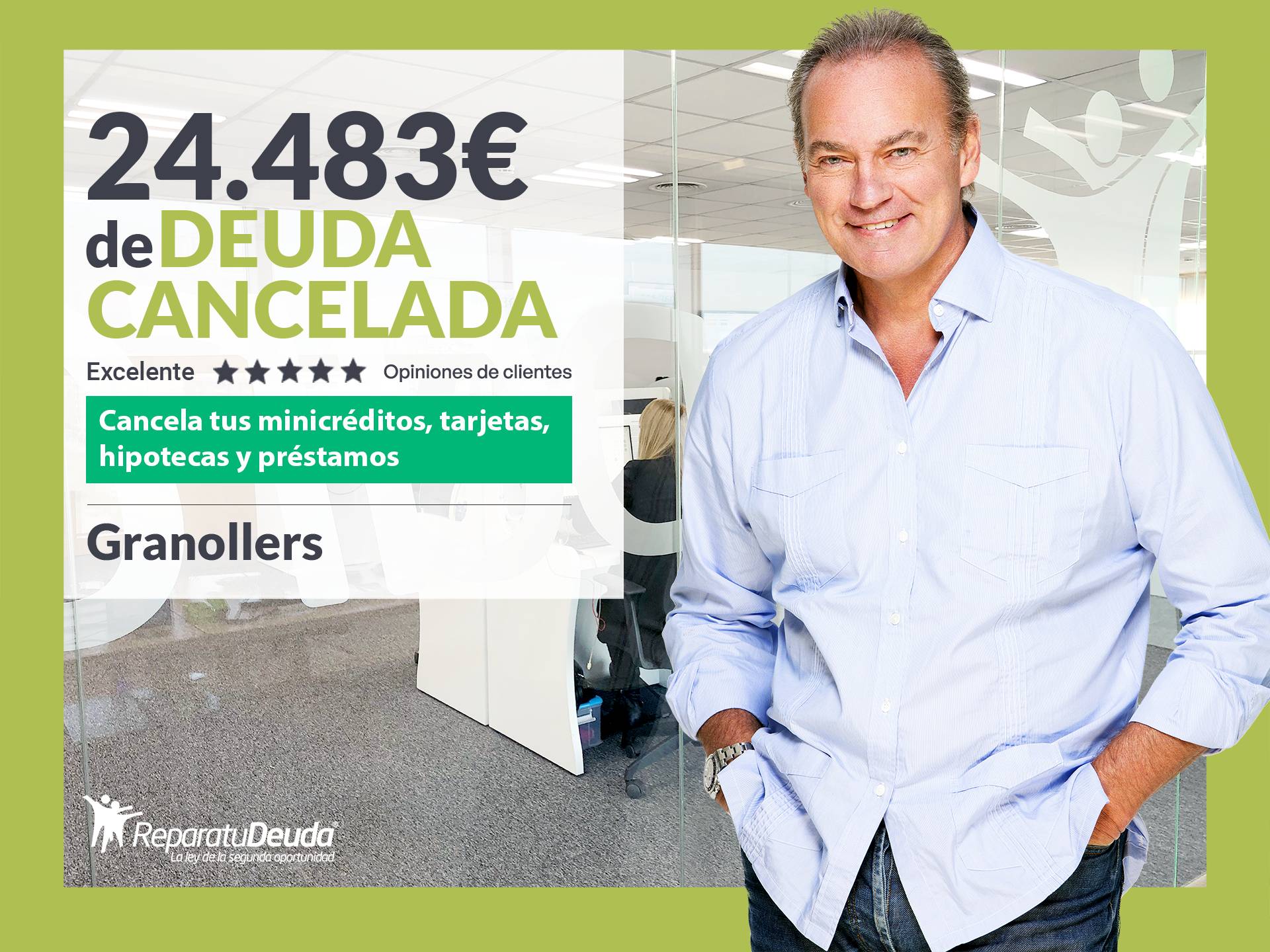 Repara tu Deuda Abogados cancela 24.483 € en Granollers (Barcelona) con la Ley de Segunda Oportunidad