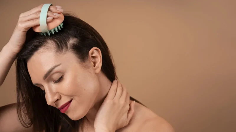 medium shot woman giving herself scalp massage Merca2.es