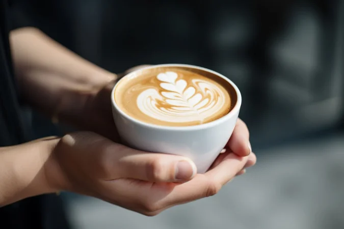 person holding cup coffee Merca2.es