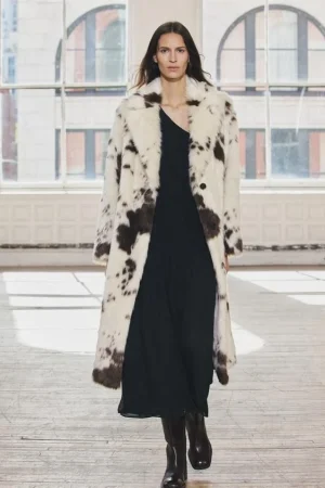 ABRIGO EFECTO PELO ESTAMPADO ANIMAL ZW COLLECTION