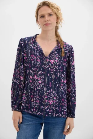 Blusa fluida lurex