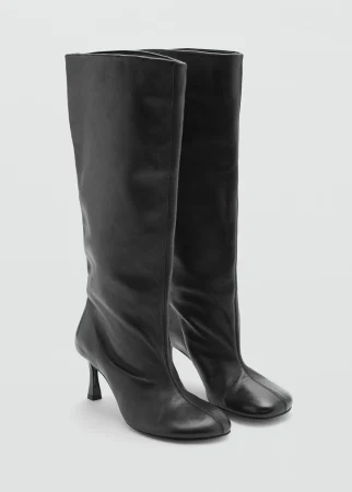 6 Modelos de botas de Stradivarius y Mango que marcarán la diferencia en tu look de otoño 80 Merca2.es Bota piel punta redonda de Mango