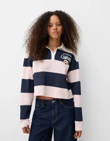 Camiseta Manga Larga Cuello Polo Print - 25,99 €
