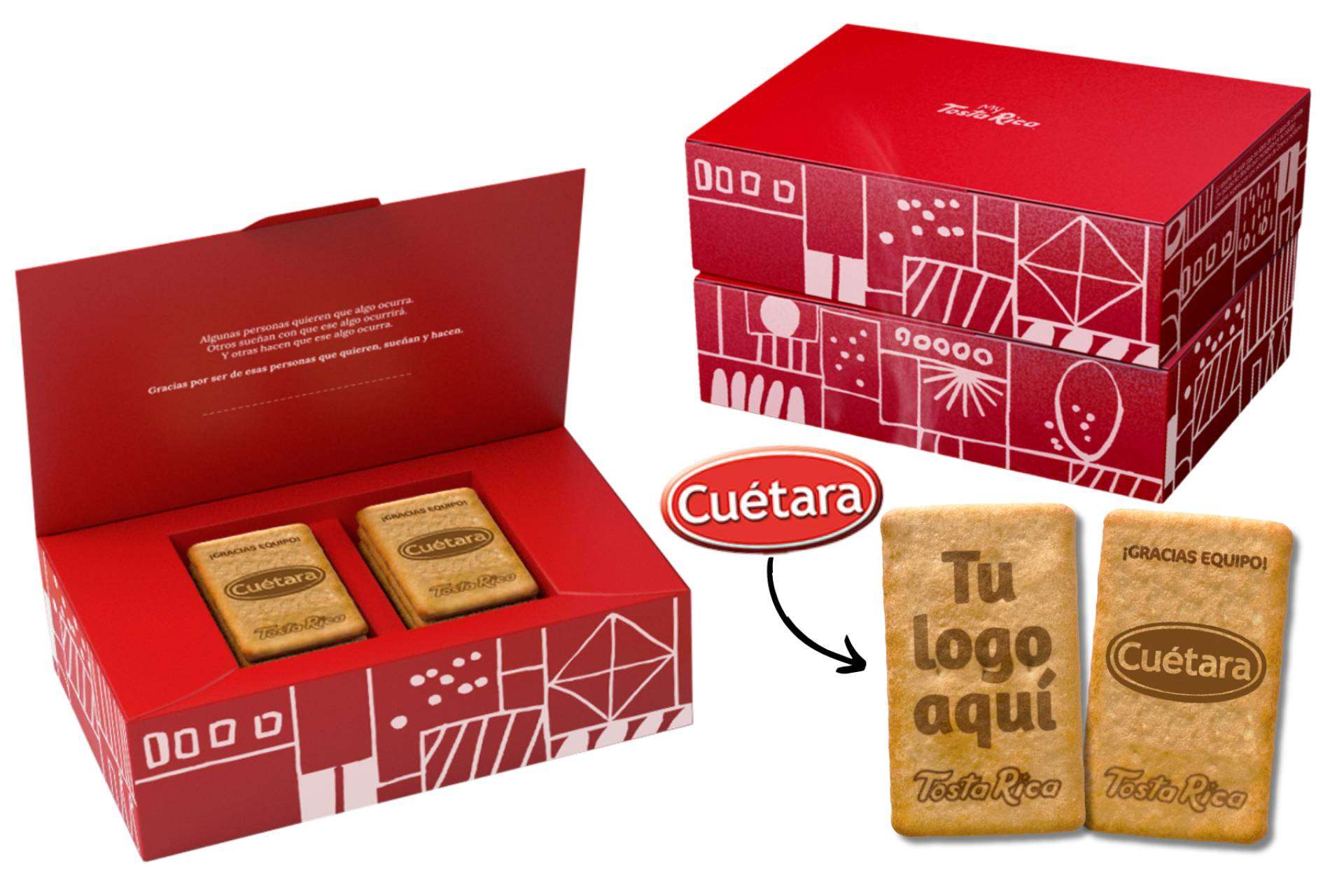 Las galletas personalizadas My TostaRica son el regalo más original para sorprender a empleados y clientes