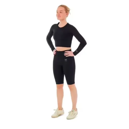 Xtreme Conjunto Deportivo - Short Deportivo + Crop Top Deportivo - Negro