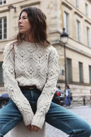 JERSEY PUNTO TRENZADO POMPONES
