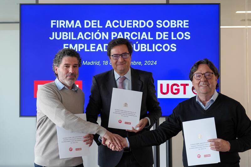 El Gobierno y los sindicatos logran un acuerdo para el derecho a la jubilación parcial de los funcionarios