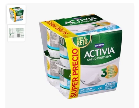 Bífidus desnatado natural edulcorado Activia zero