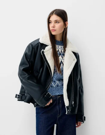 Cazadora biker doble faz
