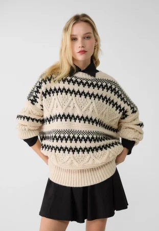 Jersey oversize punto jacquard