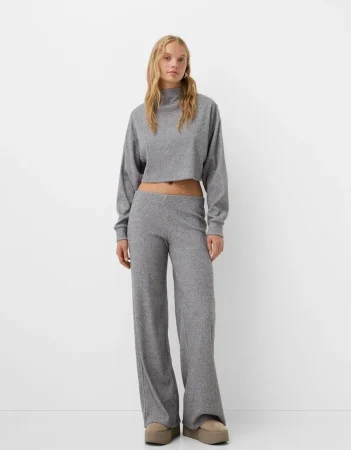 Fichamos en Bershka los leggins más resistentes y calentitos 48 Merca2.es Pantalón wide leg rib soft touch