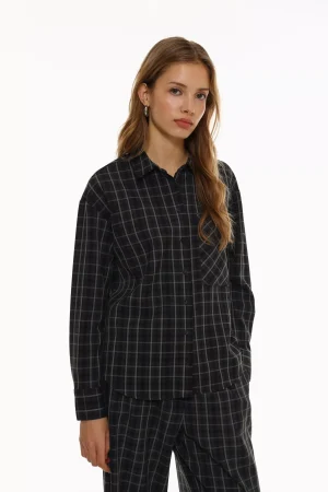 Camisa cuadros bolsillo  