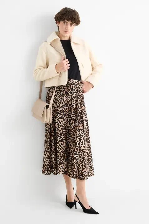 Falda - estampado de leopardo