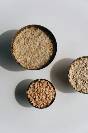 Ingredientes necesarios para la receta de lentejas con arroz