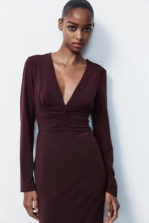VESTIDO MIDI DRAPEADO