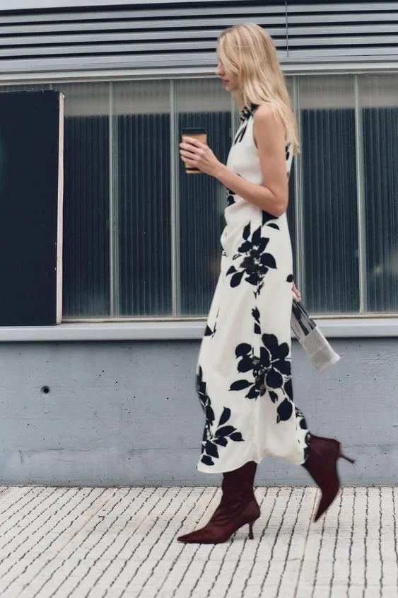 VESTIDO MIDI ESTAMPADO