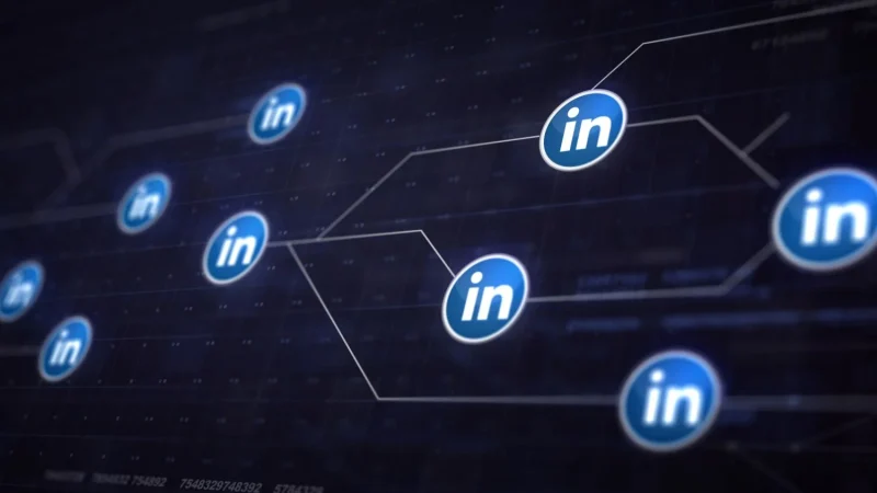 linkedin icon line connection circuit board Merca2.es