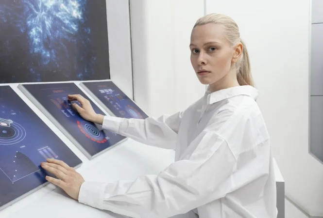 Logran diseñar con la IA unas proteínas que neutralizan este peligroso veneno 39 Merca2.es side view woman working digital monitors Merca2.es