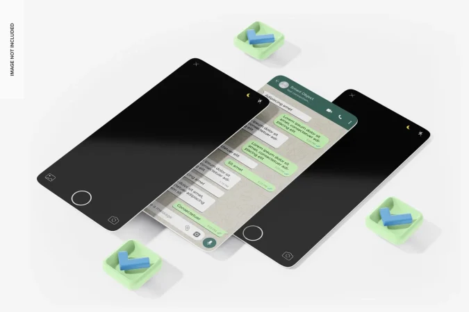 638774 smartphone screens with social network icon mockup perspective Merca2.es