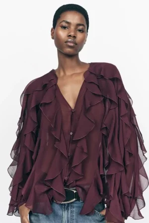 BLUSA VOLANTES ZW COLLECTION