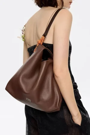 Bolso Paper mediano piel marrón