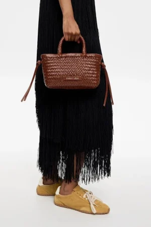 Bolso shopper mini piel nuez