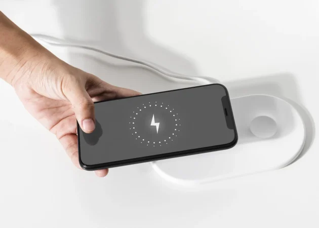 No volverás a cargar tu móvil nunca más con esta nueva batería atómica 109 Merca2.es hand connecting smartphone wireless charger Merca2.es