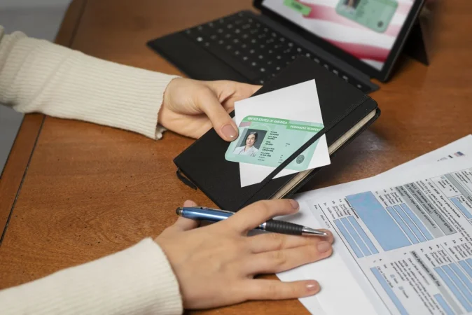 top view green card application Merca2.es