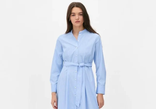 8. Vestido camisero de rayas (18€)