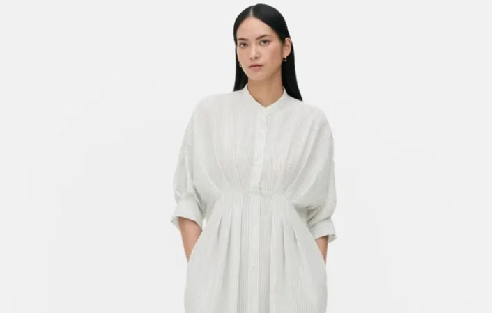 9. Vestido camisero de rayas (28€)