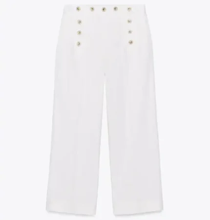 Zara se adelanta a la primavera con estos pantalones de vestir y lucir con zapatillas 6 Merca2.es 4 ZW Botones de colección Pantalones