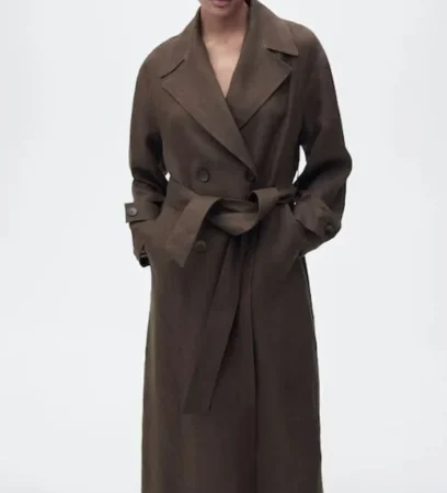 Trench lino de Mango (99,99 euros)