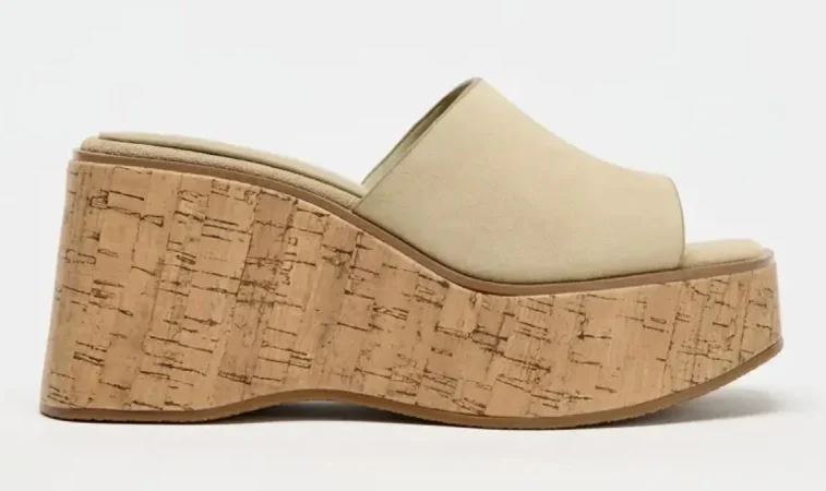 Sandalias efecto serraje
