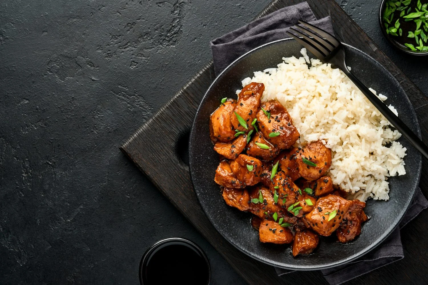 Receta de pollo al bourbon con arroz