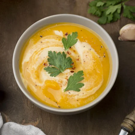 top view delicious soup assortment Merca2.es